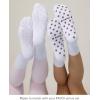 PAVOI ACTIVE Pilates Socks with Grips for Women – One Size Non Slip Quarter-Crew Grip Socks for Yoga, Barre – Bamboo Blend(Flower)