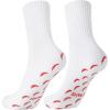 PAVOI ACTIVE Pilates Socks with Grips for Women – One Size Non Slip Quarter-Crew Grip Socks for Yoga, Barre – Bamboo Blend(Chili Pepper)