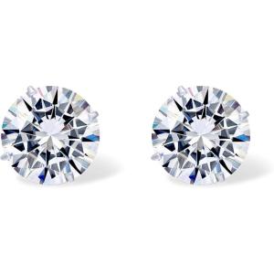 PAVOI 14K Real Gold Studs Moissanite Earrings for Women | 0.2-4 Carat Round Lab Created Moissanite Stone Solid Gold Stud Earrings Men(2.4CT/Pair – 7mm)