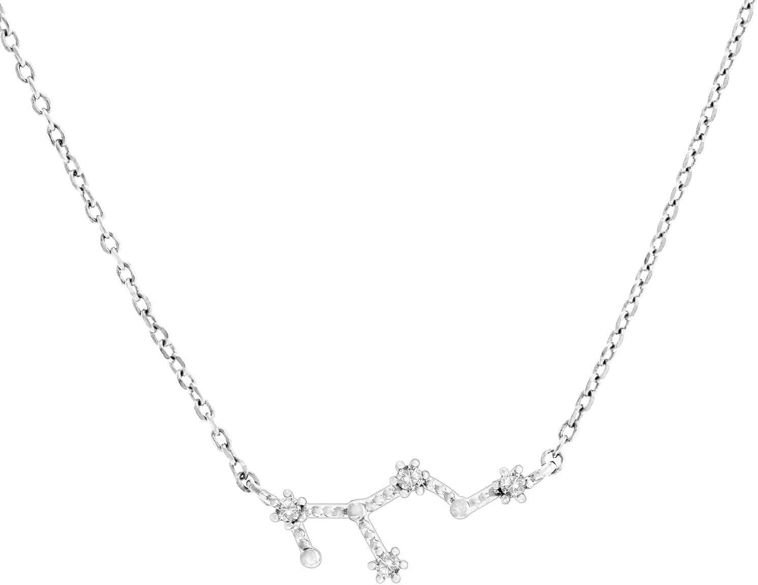 image:imagePAVOI 14K Gold Plated Astrology Constellation Horoscope Zodiac Necklace 1618White Gold