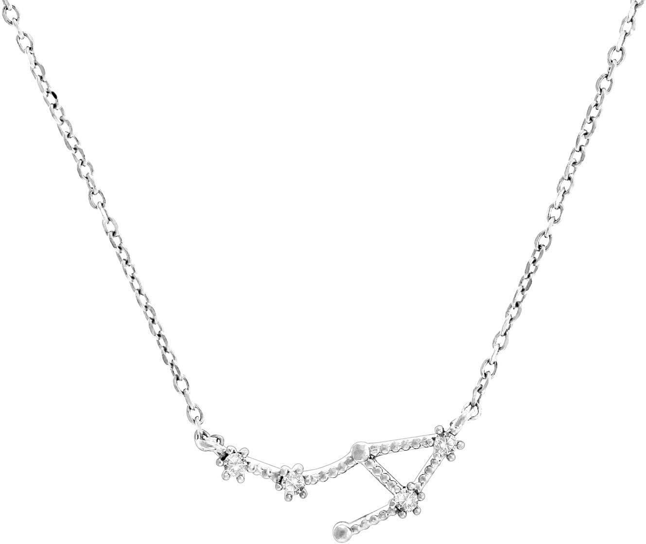 image:imagePAVOI 14K Gold Plated Astrology Constellation Horoscope Zodiac Necklace 1618White Gold