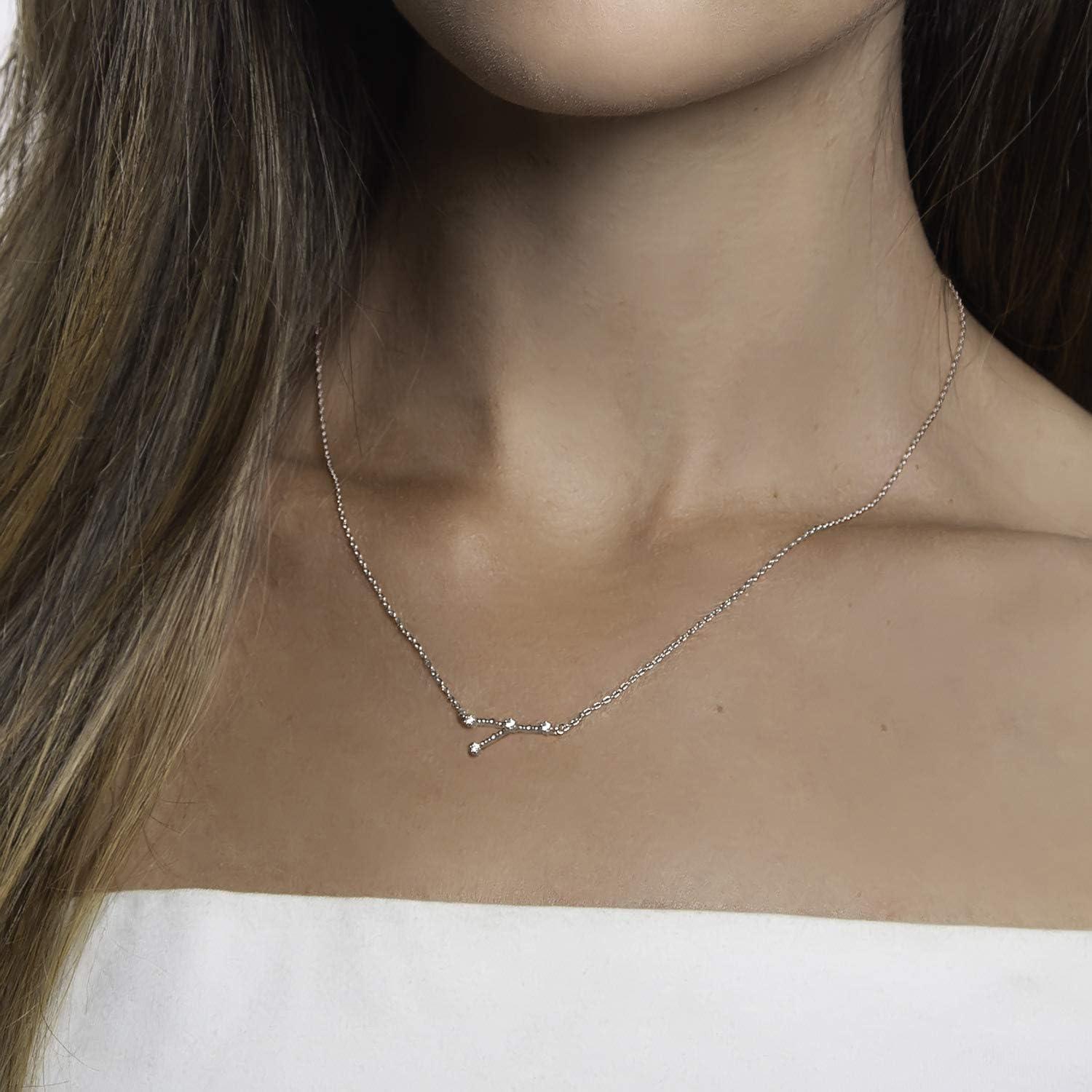 image:imagePAVOI 14K Gold Plated Astrology Constellation Horoscope Zodiac Necklace 1618White Gold