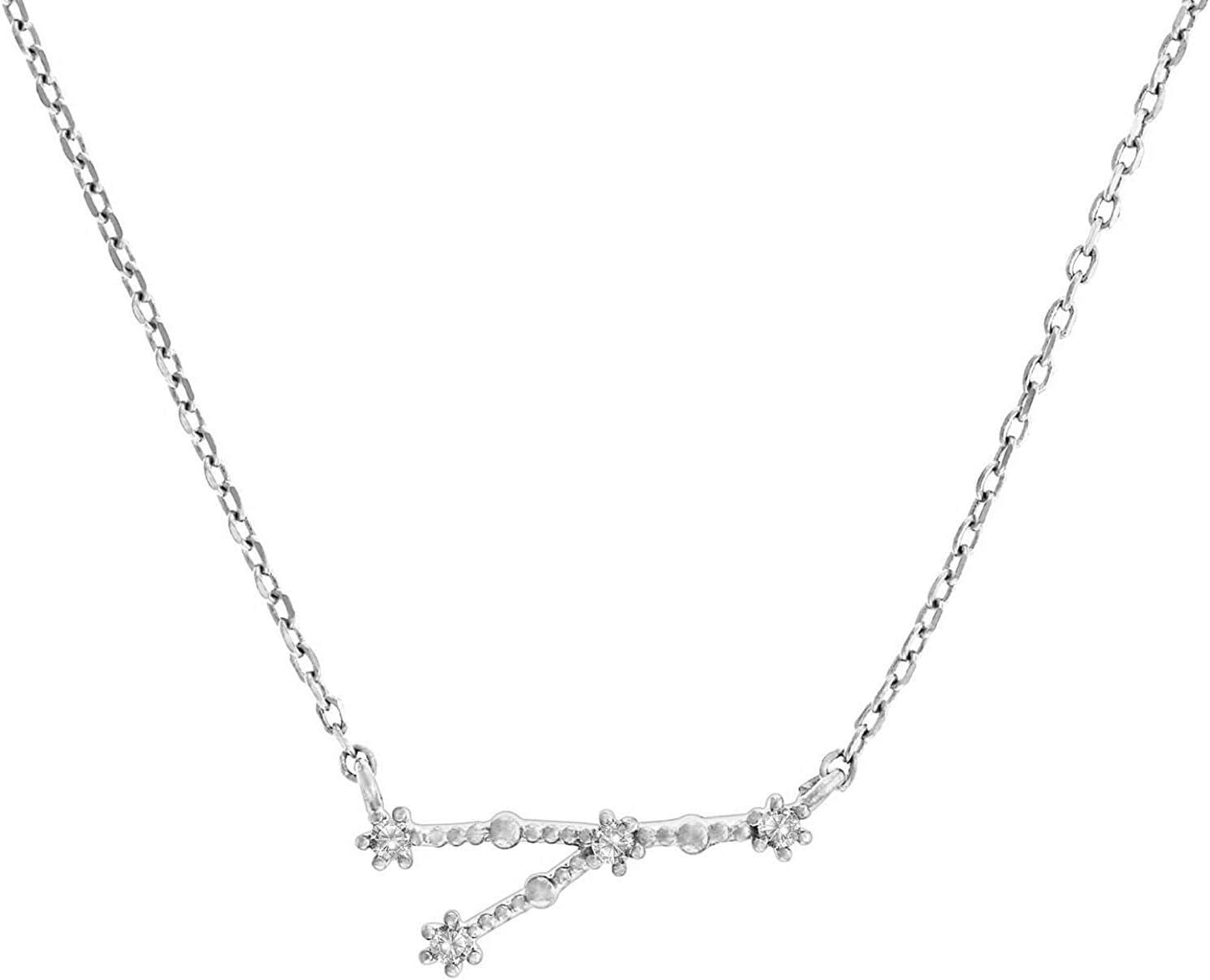 image:imagePAVOI 14K Gold Plated Astrology Constellation Horoscope Zodiac Necklace 1618White Gold