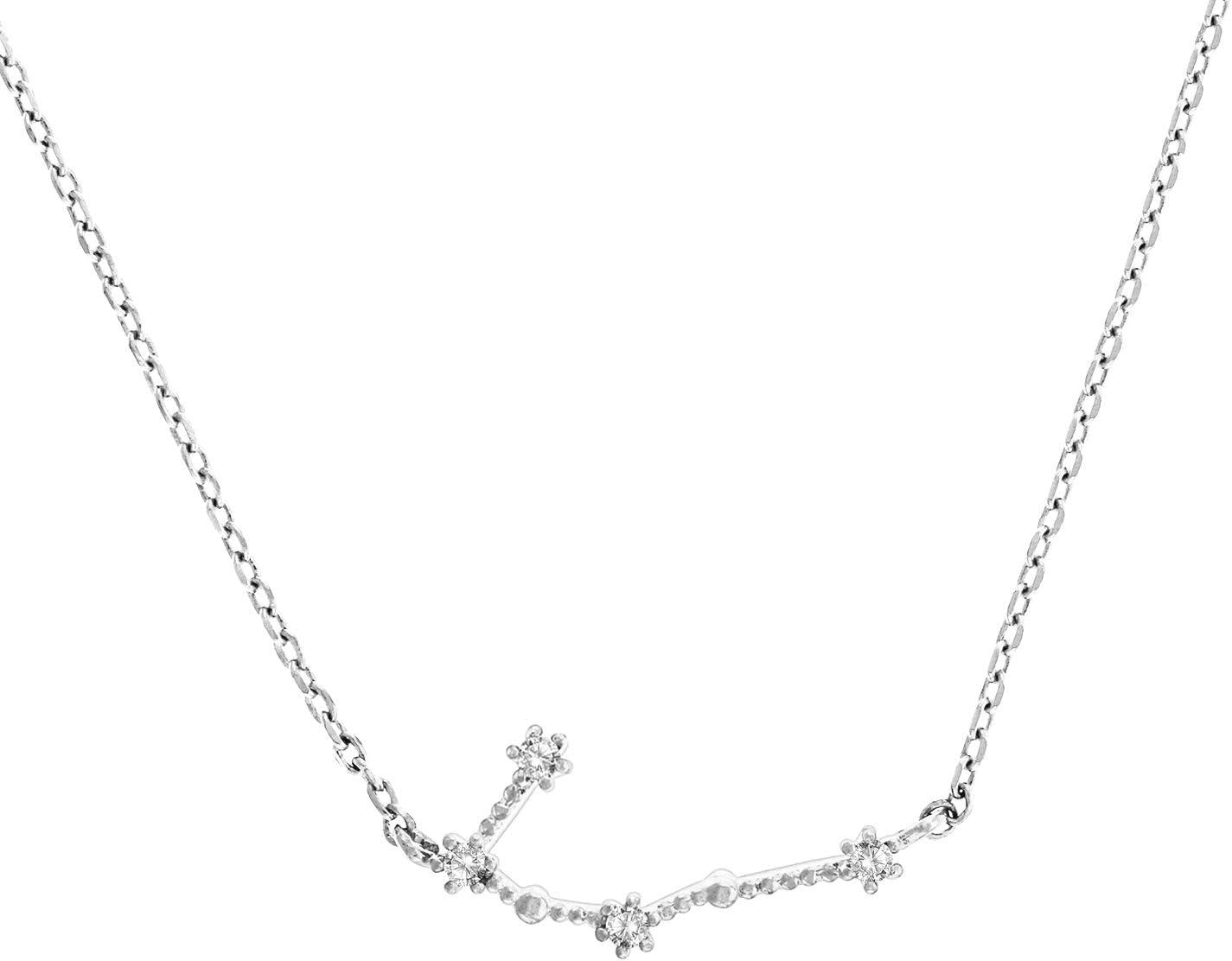 image:imagePAVOI 14K Gold Plated Astrology Constellation Horoscope Zodiac Necklace 1618White Gold