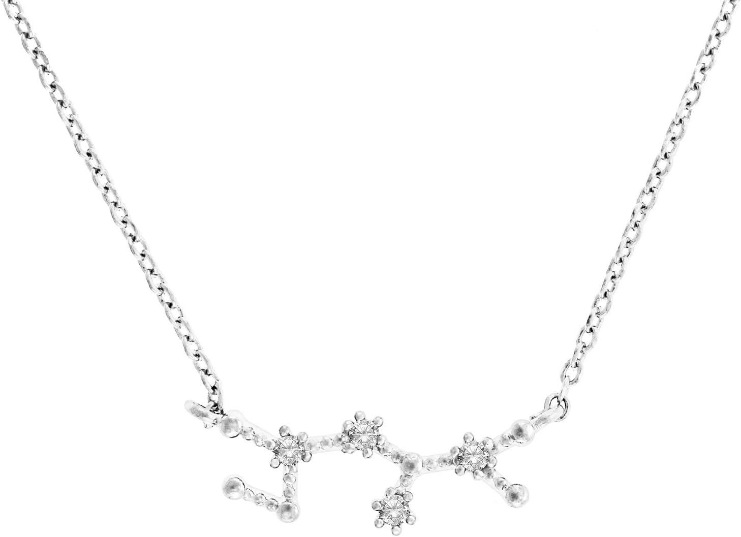 image:imagePAVOI 14K Gold Plated Astrology Constellation Horoscope Zodiac Necklace 1618White Gold