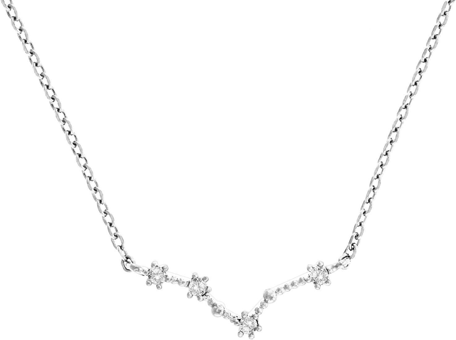 image:imagePAVOI 14K Gold Plated Astrology Constellation Horoscope Zodiac Necklace 1618White Gold