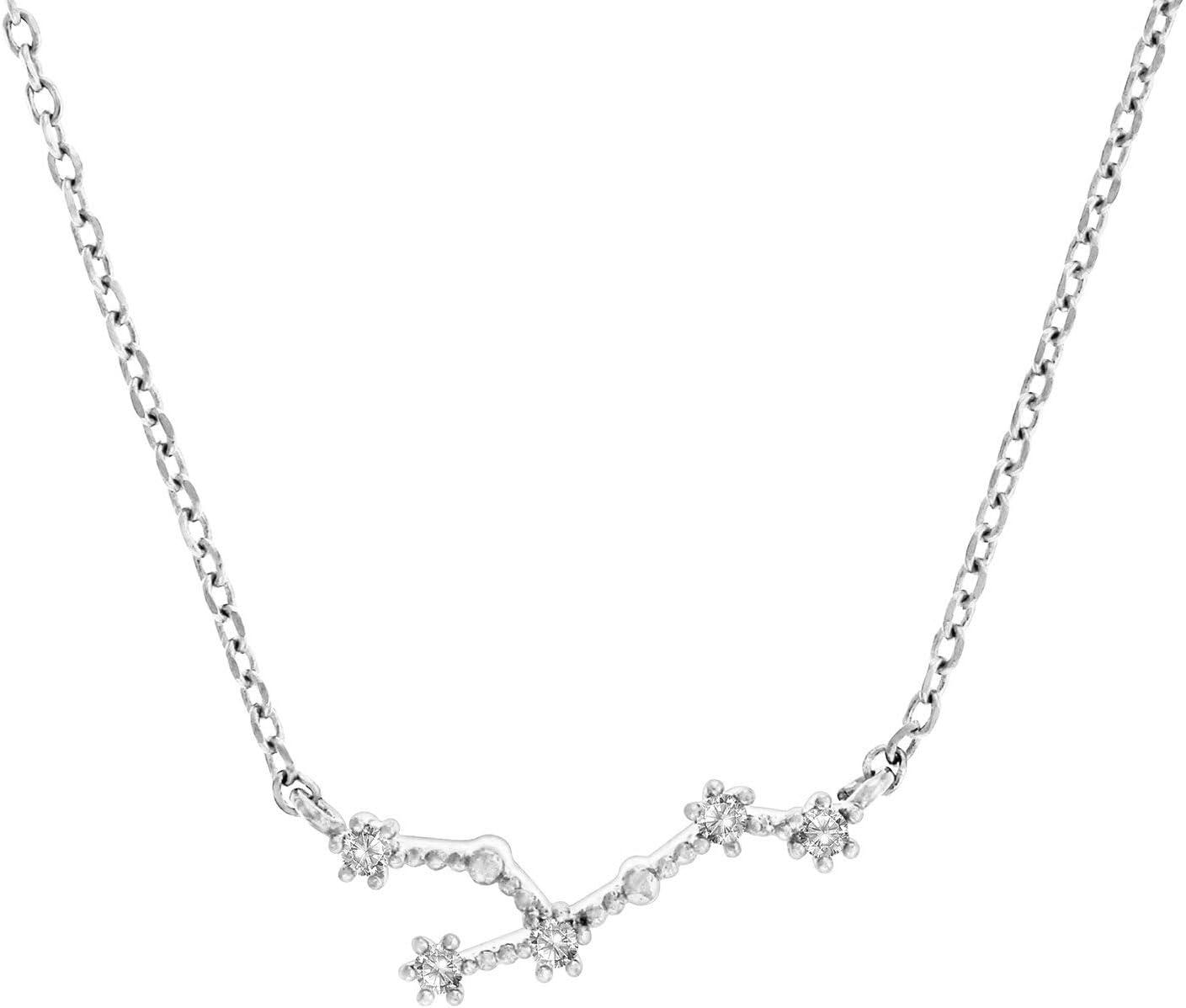 image:imagePAVOI 14K Gold Plated Astrology Constellation Horoscope Zodiac Necklace 1618White Gold