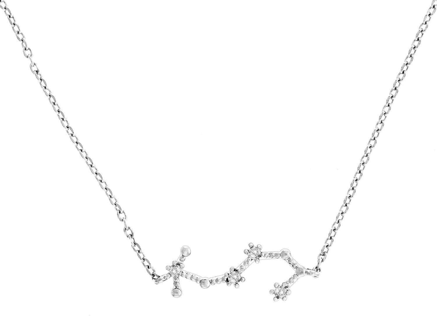image:imagePAVOI 14K Gold Plated Astrology Constellation Horoscope Zodiac Necklace 1618White Gold