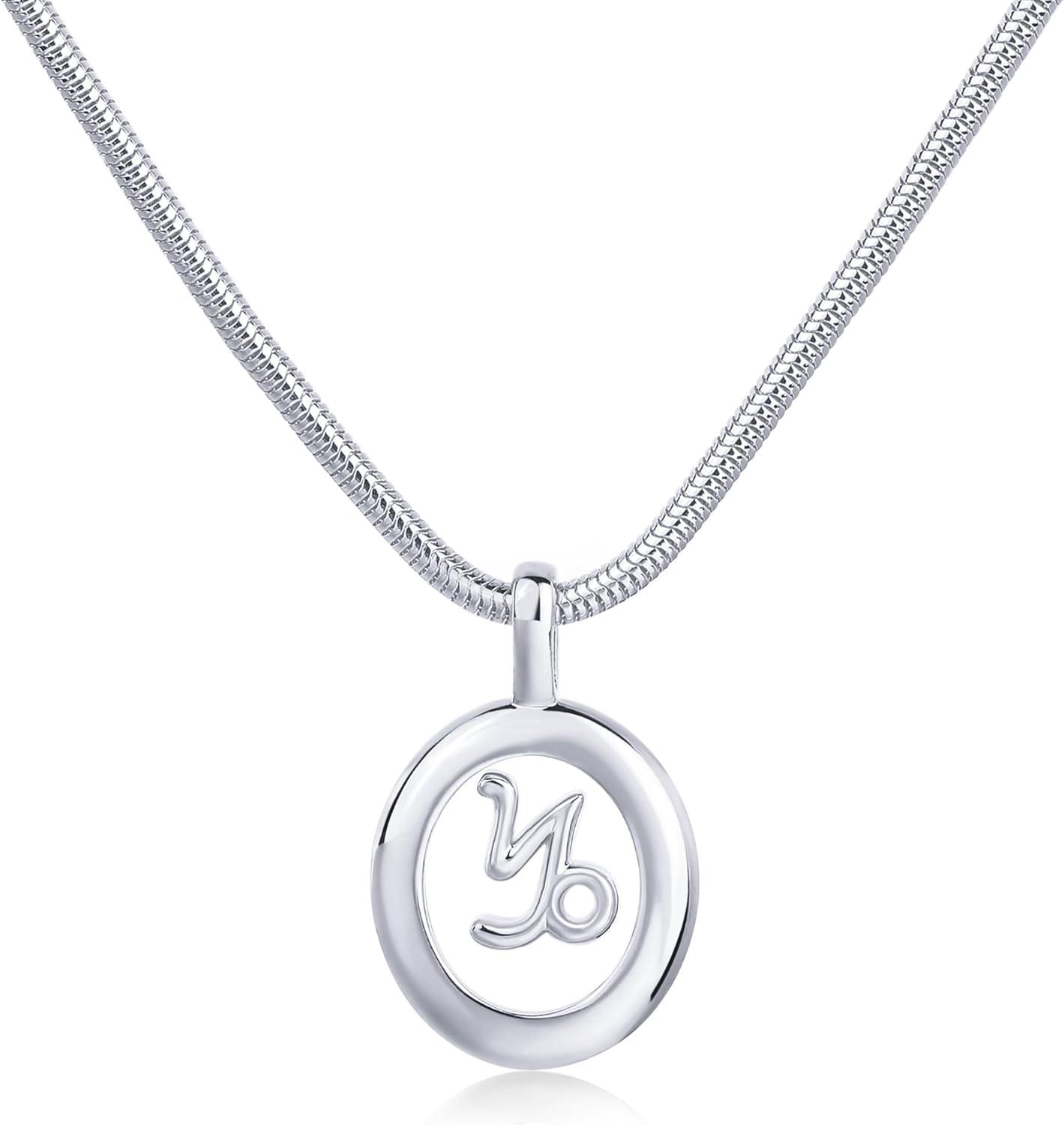image:imagePAVOI 14K Gold Plated Unique Floating Astrology Pendant Necklace for Women Horoscope Charm Necklace Dainty Zodiac GiftsWhite Gold