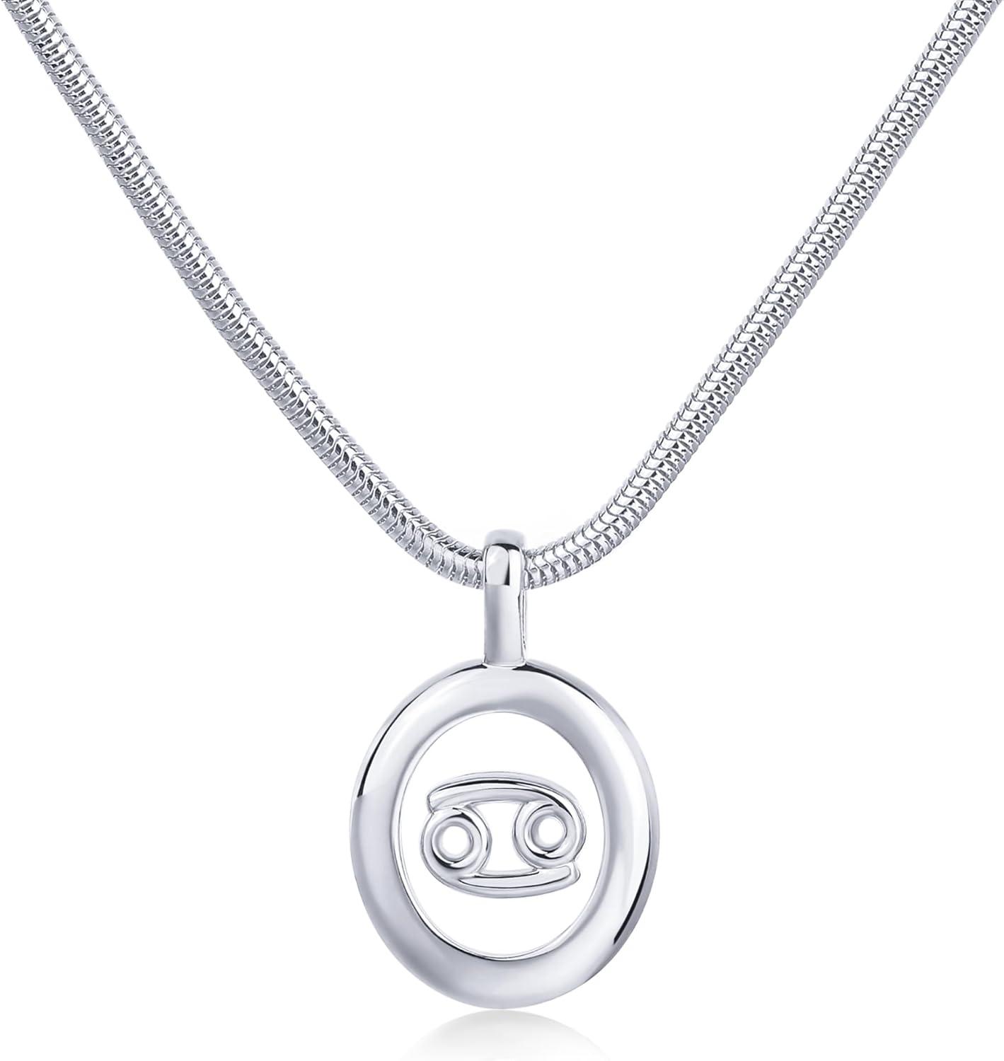 image:imagePAVOI 14K Gold Plated Unique Floating Astrology Pendant Necklace for Women Horoscope Charm Necklace Dainty Zodiac GiftsWhite Gold