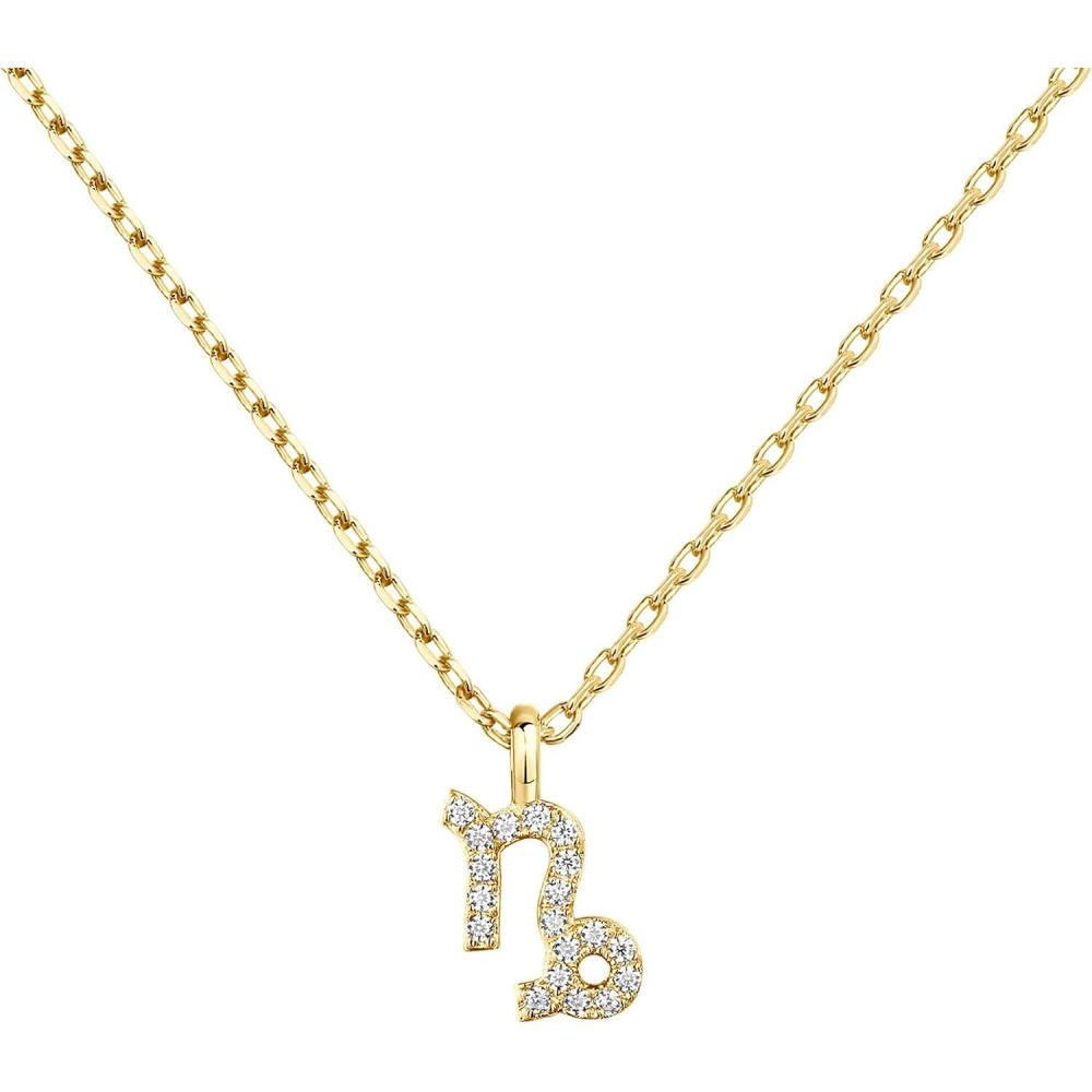 image:imagePAVOI 14K Gold Plated Cubic Zirconia Astrology Necklaces for Women Zodiac Pendant Jewelry Gifts Zodiac Sign Pendant NecklacesCapricorn