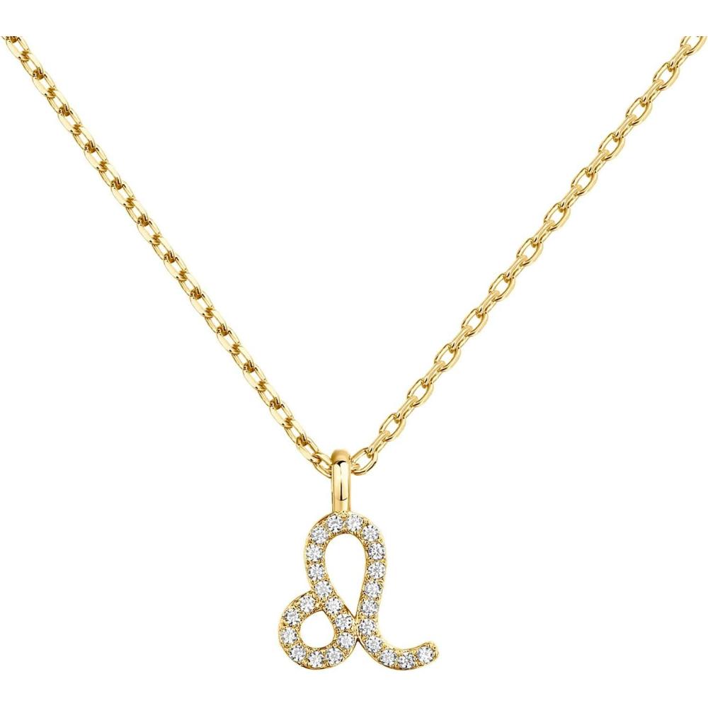 image:imagePAVOI 14K Gold Plated Cubic Zirconia Astrology Necklaces for Women Zodiac Pendant Jewelry Gifts Zodiac Sign Pendant NecklacesLeo
