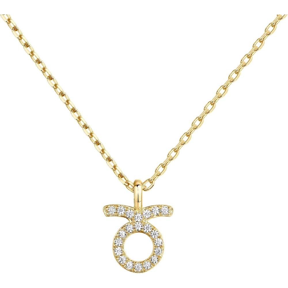 image:imagePAVOI 14K Gold Plated Cubic Zirconia Astrology Necklaces for Women Zodiac Pendant Jewelry Gifts Zodiac Sign Pendant NecklacesTaurus