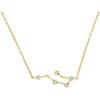 PAVOI 14K Gold Plated Astrology Constellation Horoscope Zodiac Necklace 16-18″(Yellow Gold)