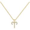 PAVOI 14K Gold Plated Cubic Zirconia Astrology Necklaces for Women – Zodiac Pendant Jewelry Gifts – Zodiac Sign Pendant Necklaces(Aries)