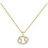 PAVOI 14K Gold Plated Cubic Zirconia Astrology Necklaces for Women – Zodiac Pendant Jewelry Gifts – Zodiac Sign Pendant Necklaces(Cancer)