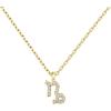 PAVOI 14K Gold Plated Cubic Zirconia Astrology Necklaces for Women – Zodiac Pendant Jewelry Gifts – Zodiac Sign Pendant Necklaces(Capricorn)