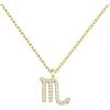 PAVOI 14K Gold Plated Cubic Zirconia Astrology Necklaces for Women – Zodiac Pendant Jewelry Gifts – Zodiac Sign Pendant Necklaces(Scorpio)