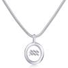 PAVOI 14K Gold Plated Unique Floating Astrology Pendant Necklace for Women – Horoscope Charm Necklace – Dainty Zodiac Gifts(White Gold)
