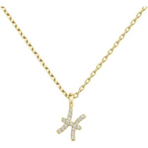 PAVOI 14K Gold Plated Cubic Zirconia Astrology Necklaces for Women – Zodiac Pendant Jewelry Gifts – Zodiac Sign Pendant Necklaces(Pisces)