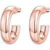 PAVOI 14K Gold Colored Extra Chunky 6.5mm Lightweight Open Hoops | Gold Hoop Earrings for Women(Rose Gold)