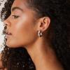 PAVOI 14K Gold Colored Extra Chunky 6.5mm Lightweight Open Hoops | Gold Hoop Earrings for Women(White Gold)