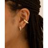 PAVOI 14K Gold Plated Chunky Tubular Hinged Earscape Ear Cuffs for Women | Statement Earring Pair(Plain)