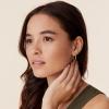 PAVOI 14K Gold Plated 2.5mm Twisted Rope Hoop Earrings for Women | Round Hoops Earrings(White Gold)