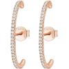 PAVOI 14K Gold Plated 925 Sterling Silver Post Minimalist Suspender Ear Cuff Earrings for Women | Wrap Earlobe Studs(Rose Gold)