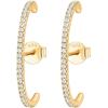 PAVOI 14K Gold Plated 925 Sterling Silver Post Minimalist Suspender Ear Cuff Earrings for Women | Wrap Earlobe Studs(Yellow Gold)