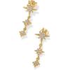 PAVOI 14K Gold Plated 925 Sterling Silver Posts Cubic Zirconia North Star Drop Dangle Earrings for Women | Celestial Gold Statement Earrings(Yellow Gold)