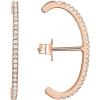 PAVOI 14K Gold Plated 925 Sterling Silver Post Minimalist Suspender Ear Cuff Earrings for Women | Wrap Earlobe Studs(Rose Gold)