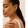 PAVOI 14K Gold Plated Chunky Tubular Hinged Earscape Ear Cuffs for Women | Statement Earring Pair(Double CZ)