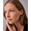 PAVOI 14K Gold Plated Teardrop Diamond-Shaped Dangle Earrings for Women with Cubic Zirconia | Geometric Earring Pair(White Gold)