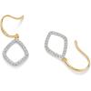PAVOI 14K Gold Plated Teardrop Diamond-Shaped Dangle Earrings for Women with Cubic Zirconia | Geometric Earring Pair(Yellow Gold)