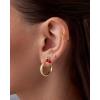 PAVOI 14K Gold Plated Titanium Clicker Hoop Earrings for Women Men | Hinged Huggie Earring | Cartilage Helix Nose Ring Tragus Rook Septum Piercing Jewelry 16-18-20 Gauges(Titanium)