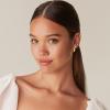 PAVOI 14K Gold Plated Wide Flat Edge Hoop Earrings for Women | Rose, White and Yellow Gold Hoops | Hypoallergenic Jewelry(Rose Gold)