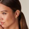 PAVOI 14K Gold Plated Wide Flat Edge Hoop Earrings for Women | Rose, White and Yellow Gold Hoops | Hypoallergenic Jewelry(White Gold)