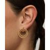 PAVOI 18K Gold Plated Statement Door Knockers Stud Earrings for Women | Interlock Ring Dangle Earrings(Yellow Gold)