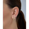 PAVOI 14K Gold Plated 925 Sterling Silver Posts Multi Pack Earscape Statement Earrings for Women – Set of Three Minimalist Suspender Ear Cuff Huggie Stud Dangle Earrings Piercings(Yellow Gold)