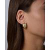 PAVOI Waterproof Hoop Earrings for Women – 14K Gold Plated Chunky, Dome, Square, Twisted Huggie Hoops – Stainless Steel Gold Earrings Bold Jewelry(White Gold)