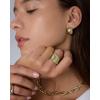 PAVOI Waterproof Hoop Earrings for Women – 14K Gold Plated Chunky, Dome, Square, Twisted Huggie Hoops – Stainless Steel Gold Earrings Bold Jewelry(White Gold)