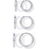 PAVOI Waterproof Hoop Earrings Set for Women – Stainless Steel Multi-Pack with Cubic Zirconia – Small & Chunky Huggie, Thin Hoops, Oval Styles – Trendy Fashion Piercing Jewelry(White Gold)