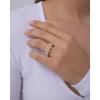 PAVOI 14K Gold Plated Eternity Ring for Women – Statement Eternity Band Rings with Oval Cubic Zirconia – Stackable Wedding Band – Love Engagement Trendy Bridal Jewelry(Yellow Gold)