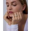 PAVOI 14K Gold Plated Eternity Ring for Women – Statement Eternity Band Rings with Oval Cubic Zirconia – Stackable Wedding Band – Love Engagement Trendy Bridal Jewelry(White Gold)