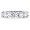 PAVOI 14K Gold Plated Eternity Ring for Women – Statement Eternity Band Rings with Round Cubic Zirconia – Stackable Wedding Band – Love Engagement Trendy Bridal Jewelry(White Gold)