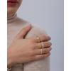 PAVOI 14K Gold Plated Stackable Rings for Women – Dainty Stackable Gold Ring Set of Four with Cubic Zirconia Multi-Bands – Trendy Fashion Jewelry(Yellow Gold)