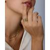 PAVOI Waterproof Open Wrap Ring for Women – 14K Gold Plated Snake Gold Band with Cubic Zirconia – Double Open Wrap Around Rings – Stainless Steel Trendy Summer Jewelry(Yellow Gold)