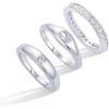 PAVOI 14K Gold Plated Stackable Rings for Women – Dainty Stackable Gold Ring Set of Three with Cubic Zirconia Multi-Bands – Trendy Fashion Jewelry(White Gold)