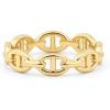 PAVOI Waterproof Link Ring – 14K Gold Plated Link Chain Ring for Women – Stackable Stainless Steel Thin Trendy Jewelry(Yellow Gold)